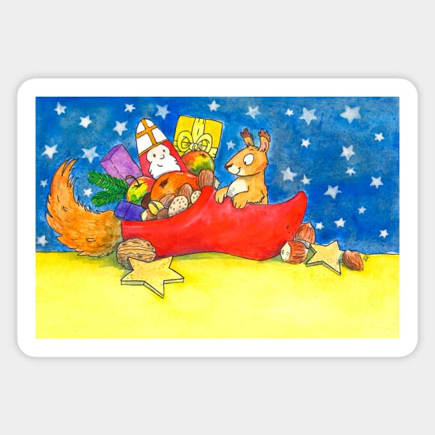 Happy Saint Nicholas Day Sticker by nicolejanes